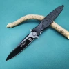 High-end Russian knife, sharp folding knife for outdoor use, HOKC foreign trade tactical tool, black-edged stainless steel knife Specification image